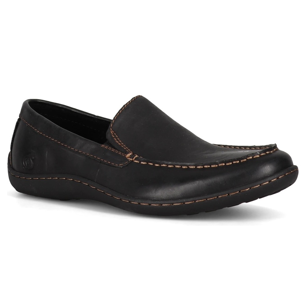 BORN | Caleb weathered black loafers/slip-on shoes dress/casual